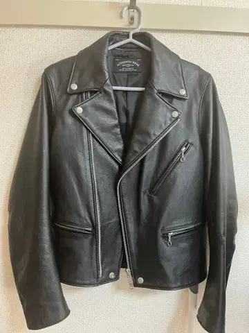 AUTHENTIC WEAR 블랙 더블 라이더 자켓