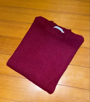 80s~90s llbean 니트 버건디 빈티지