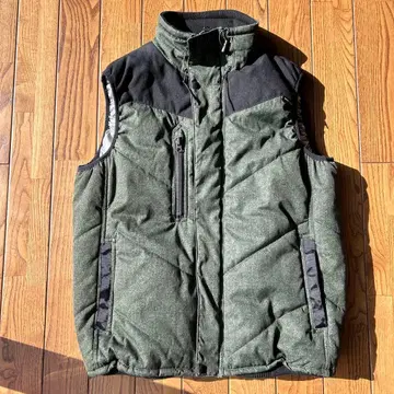 다운 베스트 L 사이즈 올리브 그린