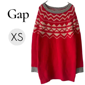 갭 니트 (XS 사이즈) 긴팔 스웨터 여성용 레드