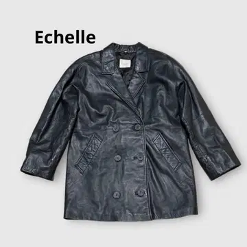 [에쉘] 램 가죽 천연 가죽 자켓 코트 블랙 F 90s