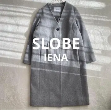 슬로브 이에나 V넥 노카라 롱 코트 36 울100%