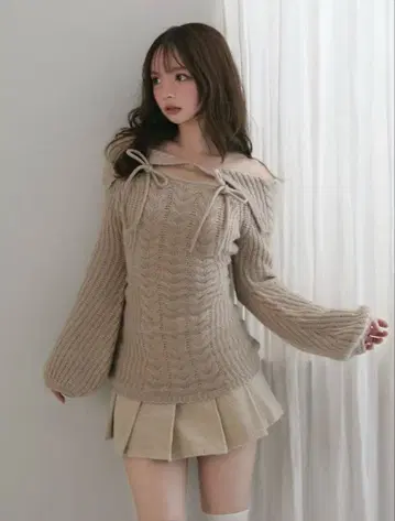 andmary aura cable knit tops