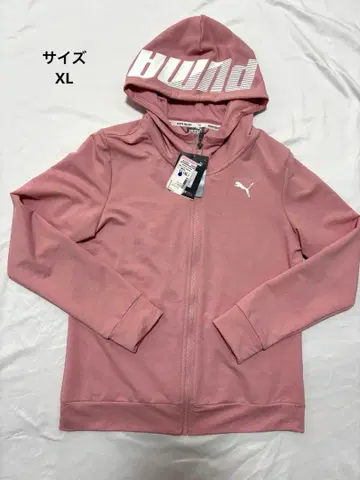 Puma 후드 부착 후드티 L/XL 핑크