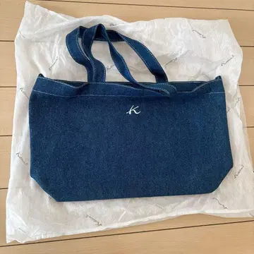 키타무라 데님 토트백 K 자수