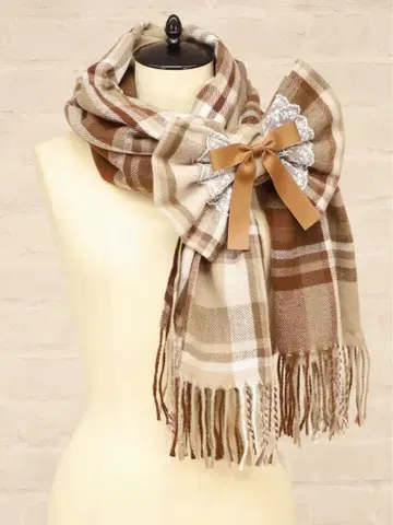 체크 리본 스톨