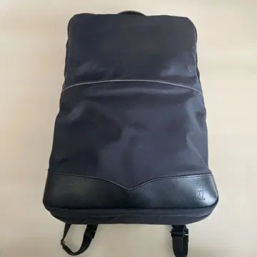 블랙 나일론 가죽 백팩