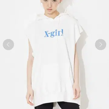 SWEAT HOODED VEST x-girl