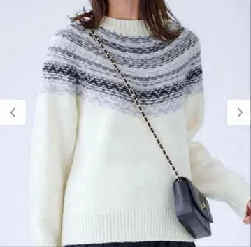 빅 사이즈! 23구 노르딕 디자인 울 캐시미어 니트 44