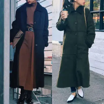 AMERI 페이크 무스탕 코트