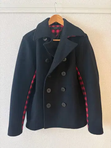 TOMMY 울 더블 브레스트 코트 L