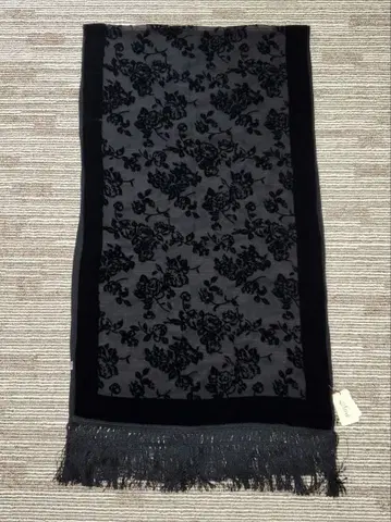 [ 새상품 ] 실크 벨로아 꽃무늬 스톨