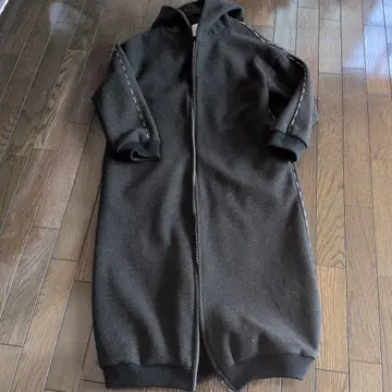 AMERI 후드 부착 롱 코트 다크 브라운