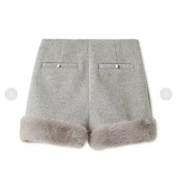 LILY BROWN 에코 퍼 숏팬츠 그레이 1