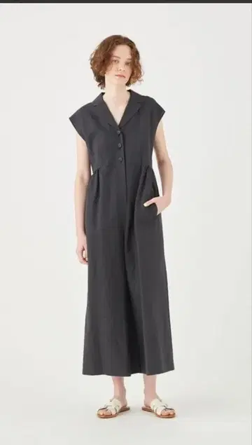 올인원 린넨코튼 무브 테일러 칼라 올인원