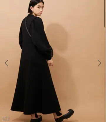 ADAM ET ROPE 퍼프 슬리브 머메이드 맨투맨 원피스