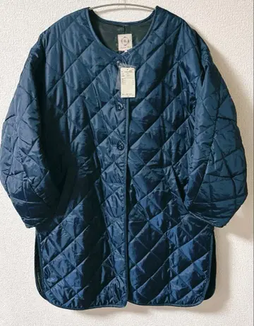 미사용 새상품 사만사 모스모스 네이비 퀼팅 롱 코트