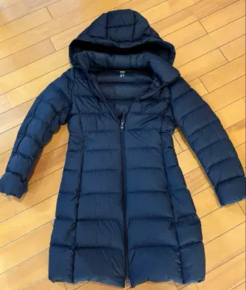 울트라 라이트 다운 롱 코트 네이비 XS