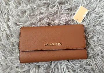 새상품 마이클코어스 3단 폴더형 장지갑 브라운 MICHAEL KORS