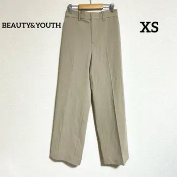 BEAUTY&YOUTH 센터 프레스 와이드 팬츠 오피스 캐주얼