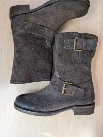 FABIO RUSCONI 다크 그레이 엔지니어 부츠