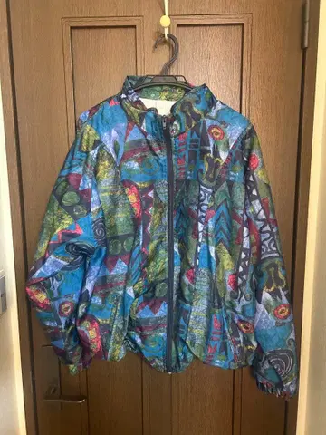 기하학 패턴 나일론 자켓