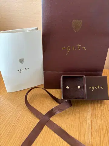 agete 아가트 K10 다이아몬드 귀걸이