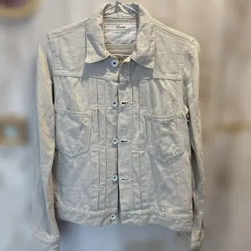 새상품급 브로캔트 화이트 데님 자켓