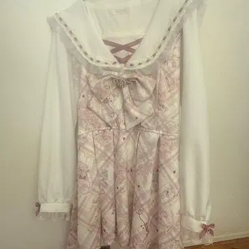 LIZLISA Sewing Bear 패턴 화이트