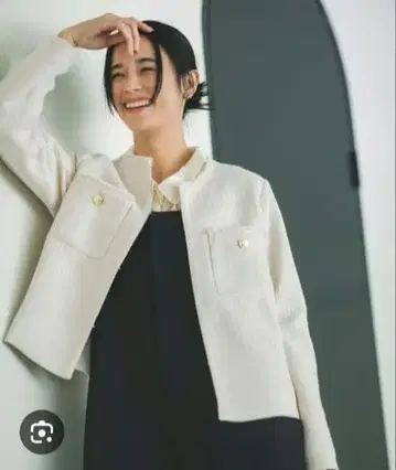 THE SHOP TK 워셔블 트위드 자켓 골드 버튼 S 사이즈