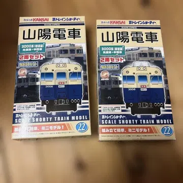 산요 전철 3000계 구 도색 2개 상자 B 트레인 쇼티