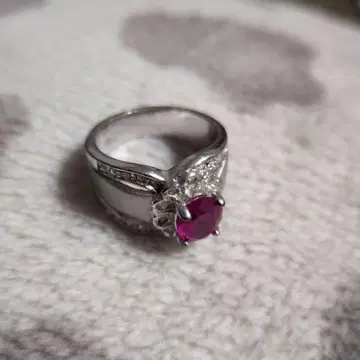 빨간색 장식 패션 반지 반지 쇼와 레트로