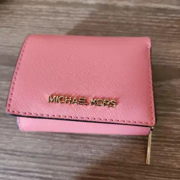 MICHAEL KORS 핑크 3단 폴더형 지갑