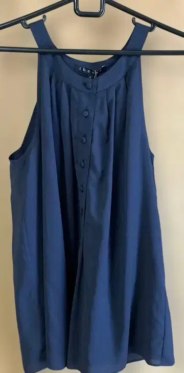 theory 슬리브리스 셔츠 네이비