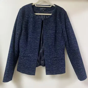 네이비 수트 테일러드 자켓 노카라 자켓 38 L 11호