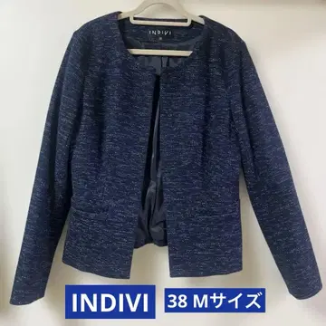 네이비 수트 테일러드 자켓 노카라 자켓 38 L 11호