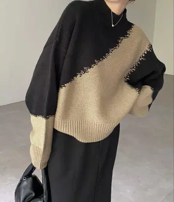 [ CAPRICIEUX LE'MAGE ] 바이컬러 니트