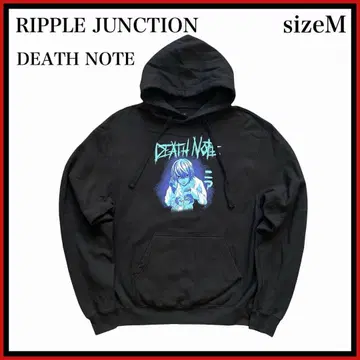 레어 미국 빈티지 의류 데스노트 후드티 M 두꺼운 원단 속기모