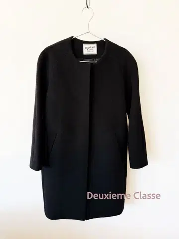 두지엠 클라세 노카라 울 혼방 코트 블랙 36