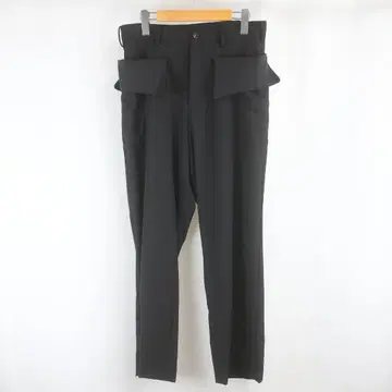 새상품급 SULVAM 디자인 플랩 포켓 울 사루엘 팬츠