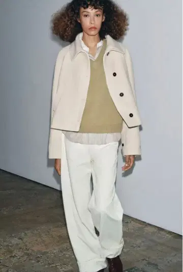 ZARA 울 혼방 숏코트