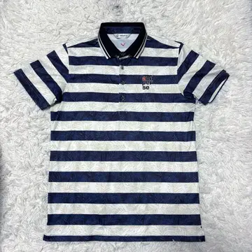 and per se 피케 셔츠 보더 보타니컬 카라 부착 골프웨어