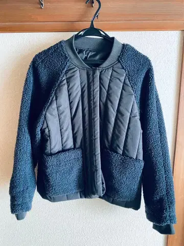 보아 퀼팅 자켓 다크 블루