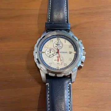 FOSSIL 아날로그 손목시계 크로노그래프 네이비