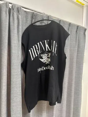 Tain Double Push 블랙 탱크탑