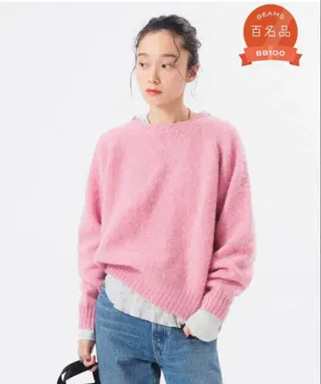 BEAMS BOY Nor'Easterly 셰틀랜드 니트 핑크