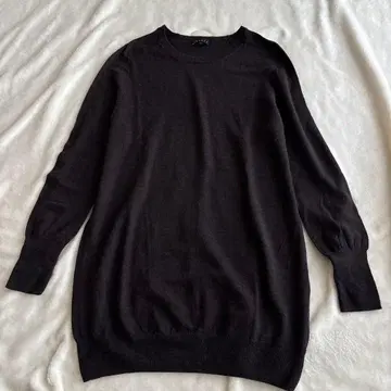 띠어리 브라운 얇은 소재 니트 튜닉