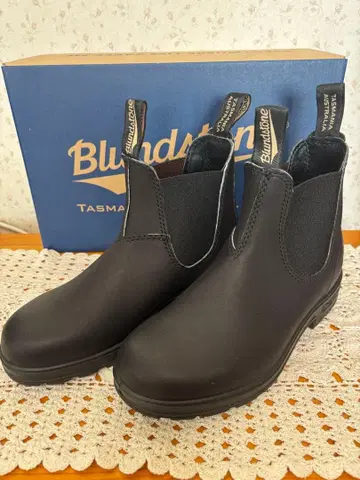 블런스톤 블랙 사이드 고어 부츠