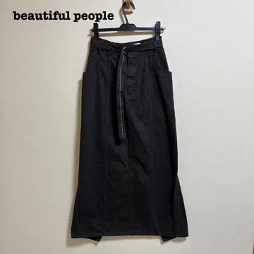 뷰티풀피플 color denim long skirt 36