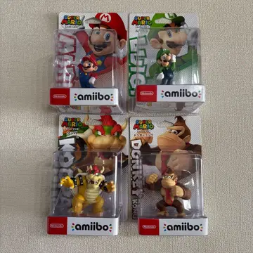 슈퍼 마리오 amiibo 피규어 4체 세트